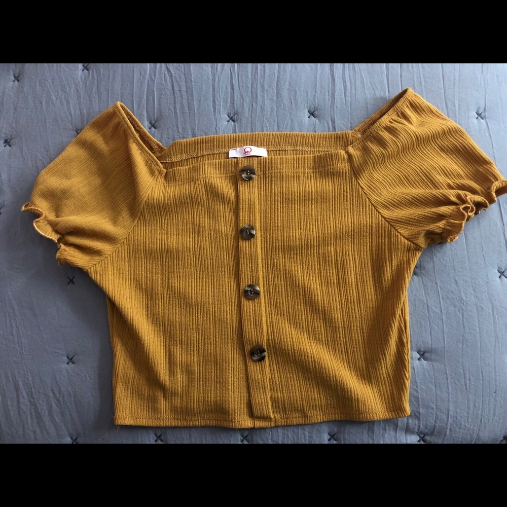 Fashion Q mustard crop top